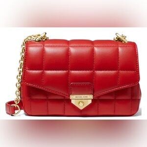 Michael Kors Red Quilted Crossbody Bag